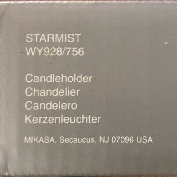 Mikasa Starmist Clear Glass Crystal Candleholder - Picture 3 of 8